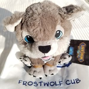 Blizzard WoW Warcraft FrostWolf Cub Plush Toy Rare